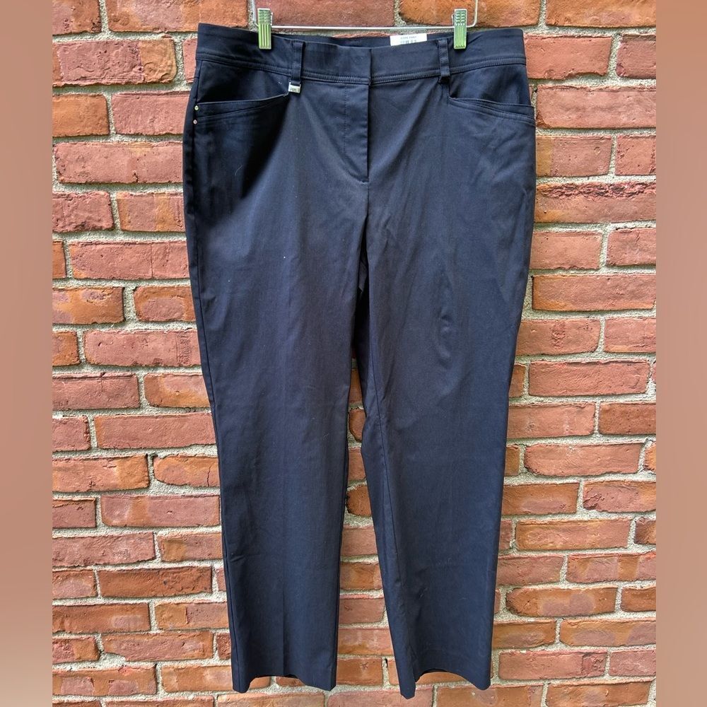 JM Collection Deep Black Straight Leg Core Pant